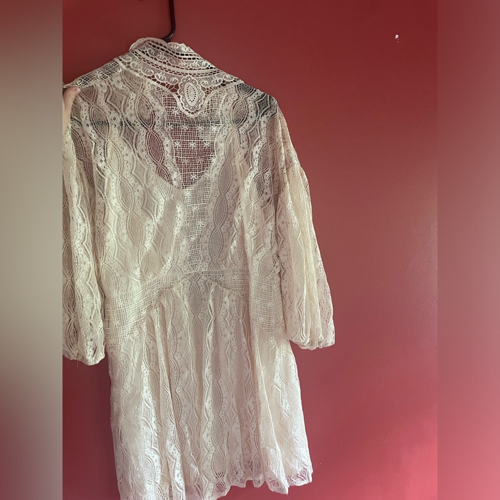 Free people lacey cream dress
